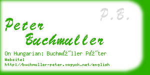 peter buchmuller business card
